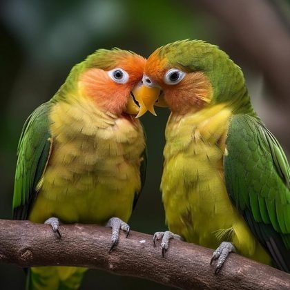 Two birds on a branch